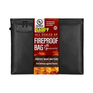 Bolsa de almacenamiento de seguridad con cierre de cremallera, bolsa impermeable para documentos ignífugos, organizador para gestión de <span class=keywords><strong>archivos</strong></span> de pasaporte en efectivo - Product Image 1