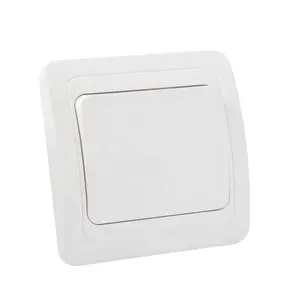 Interruptor de pared eléctrico para el hogar, pulsador de cableado oculto retardante de cerámica, ABS/PP, Europeo, 1 banda