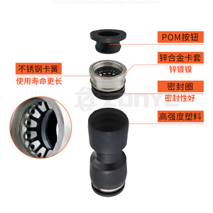 Pneumatic Hose <b>Connector</b> <b>Quick</b> Coupler PG PU PV 4 6 8 10 12mm Straight And Right Angle For Air Tube - Product Image 2