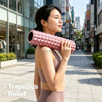 Rodillo de Espuma Sólida para Yoga, Masajeador Multifuncional para Aliviar el Dolor en Piernas, Cintura y Brazos, para Jóvenes, Niños, Ancianos y Entusiastas del Fitness