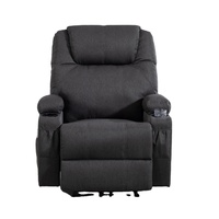 Fauteuil inclinable intelligent en tissu - Inclinaison électrique avec chauffage et massage par vibration
