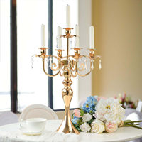 Nouveaux chandeliers dorés et argentés pour décoration de mariage, centre de table, candelabres, bougeoirs pour fêtes et mariages