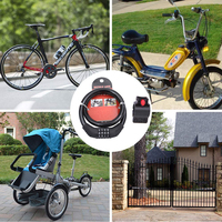 Serrure de sécurité de vélo, cadenas de câble personnalisé à 4 chiffres, combinaison de cadenas pour bicyclette