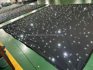 Rideau d'étoiles LED RGBW personnalisé 3-en-1, lumières de scène RGB pour fêtes et clubs, tissu étoilé en velours pour bars, concerts et mariages en intérieur - Product Image 5