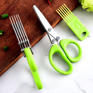 Tijeras de cocina multiusos al por mayor, cortador de verduras de acero inoxidable, herramienta de cocina para cebollín, hierbas, algas y especias, accesorios de corte - Product Image 1