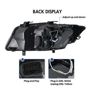 Feux avant TT-ABC <span class=keywords><strong>LCI</strong></span> Angel Eyes RGB LED DRL pour <span class=keywords><strong>BMW</strong></span> modèles 2009-2011 <span class=keywords><strong>E90</strong></span> 335i, phares au xénon adaptatifs avec mise à niveau automatique - Product Image 5