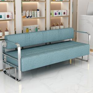 Barbershop Sofa Beauty Salon Waiting Chair Hair Salon Lounge Area Clothing Store Office Reception Stainless Steel Strip Chairs - Product Image 5