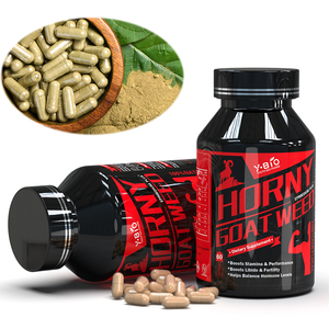 Suplemento de Extracto de Hierba de Cabra en Cápsulas, Grado Alimenticio, 60 Cápsulas/Botella, para Mejorar la Energía Masculina en Adultos, Envío Inmediato, OEM/ODM - Product Image 1