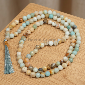 ของที่ระลึกจากอะมาโซไนต์แกะสลักลายทางศาสนาแบบญี่ปุ่น |   ผู้จัดจำหน่ายลูกประคำอะเมซอนไนต์แบบญี่ปุ่น |   ลูกประคำอะมาโซไนต์ญี่ปุ่นขาย |   อะเมซอนไนต์ จาป มาลา - Product Image 3