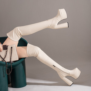 Largas Mujer Cuissardes Sexy Bottes Platform Over the Knee High Heels <b>Boots</b> for Sexy Ladies - Product Image 2