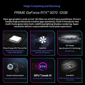 ROG Strix GM700 (Mag 9X) เดสก์ท็อปเกมมิ่ง Ultra 7-265KF แรม 32GB ฮาร์ดดิสก์ 1TB ตัวเลือกการ์ดจอหลายตัว ประสิทธิภาพสูง พีซีแบบทาวเวอร์สำหรับอีสปอร์ต ประสิทธิภาพสูง - Product Image 4