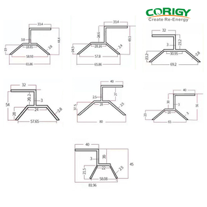 CORIGY énergie renouvelable PV support photovoltaïque aluminium anodisé <span class=keywords><strong>panneau</strong></span> solaire montage pince métallique <span class=keywords><strong>sur</strong></span> toit en étain trapézoïdal - Product Image 1