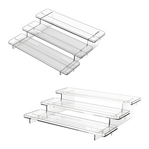 Kitchen Seasoning Clear <strong>Ladder</strong> Shelf Acrylic Three-layer Tabletop Cosmetics Makeup Rack Holder Organization Kitchen <strong>Storage</strong> - Product Image 6