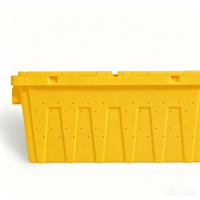 Conteneur en PP TSS-TBX avec couvercle attaché et parois latérales perforées, empilable et emboîtable, capacité de charge de 45 L, 30 kg, épaisseur de 2,5 mm, boîtes imprimées en soie