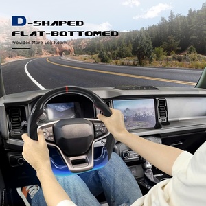 Volante de Fibra de Carbono para Ford Bronco en Forma de D con Cuero Nappa, Volante de Fondo Plano para Ford Bronco 2021-2023 - Product Image 5