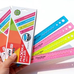 Regla Flexible de Plástico de 30 cm Personalizada de Fábrica, Regla Recta para la Escuela, Colores Surtidos, para Dibujo Escolar, Material de Papelería para Estudiantes - Product Image 5