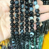 Perles rondes en jade Dong Ling multicolores naturelles en vrac, vente en gros, fournitures pour la fabrication de bijoux, bracelets et colliers DIY