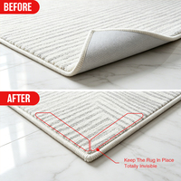 8 pièces de fixations antidérapantes trapézoïdales en PU pour tapis, certifiées RoHS et REACH, réutilisables, sans résidu, supportant la personnalisation OEM