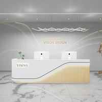 Vente directe usine : Comptoir de réception/caisse minimaliste et durable pour magasins de vêtements féminins, salons de beauté modernes et hôtels