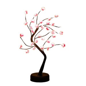 100 LED 빛 구슬 데스크탑 분재 나무 램프 DIY 인공 검은 가지 매화 꽃 나무 램프 가정 장식 - Product Image 6