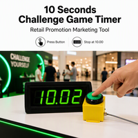 GANXIN Jam Reaksi 10 Detik LED Digital, Laris Manis, Permainan Tantangan 10 Detik, Timer untuk Alat Promosi & Pemasaran Retail