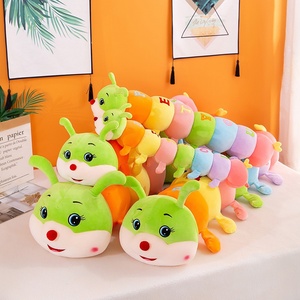 Cartoon-style Colorful Caterpillar Plush Toy with pp Cotton Filling for Girls Aged 8-13 a Cuddly <strong>Pillow</strong> to <strong>Snuggle</strong> with Sleeping - Product Image 3