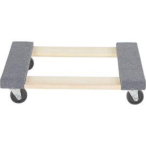 Дешевая цена, 30X18 дюймов, тележка для мебели из цельного дерева, карточная тележка с 4-колесной резиновой кромкой для перемещения - Product Image 1