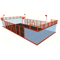 Özel Tasarım Açık Hava Padel Kortu Dayanıklı Panoramik Kort Sistemi