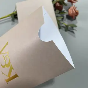 Hediye için baskılı OEM çevre dostu kağıt zarflar ambalaj zarf, geri dönüşümlü teşekkür ederim kartları zarf düğün doğum günü için
