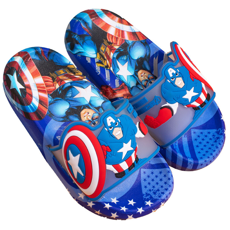 Summer Kids Boys Shoes Summer Indoor Non-slip Cartoon Children's Flat Slippers