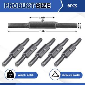 Charnières de porte de remorque robustes 1 po x 10 po, style industriel, en acier brut, avec raccord de graissage pour applications de soudage - Product Image 2