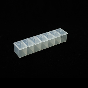Transparent 7 Compartment Pill Storage <b>Box</b> With Lid Daily Necessities Organizer Desktop Storage Case - Product Image 2