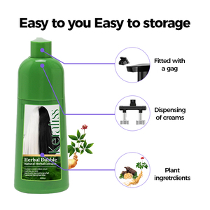 Joynna Champú <span class=keywords><strong>de</strong></span> <span class=keywords><strong>Henna</strong></span> Verde Oliva a Base <span class=keywords><strong>de</strong></span> Plantas, Color Marrón Oscuro, <span class=keywords><strong>Rojo</strong></span> Cereza Oscuro, Natural, Borgoña, Fórmula <span class=keywords><strong>de</strong></span> Burbujas sin Amoníaco - Product Image 3