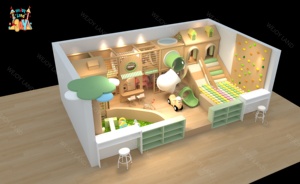 Zona de Juegos Infantil Personalizada y Colorida, Equipo de Juegos de Imitación para Interiores, Casa de Juegos para Niños, Equipo de Juegos Suaves con Tobogán - Product Image 6
