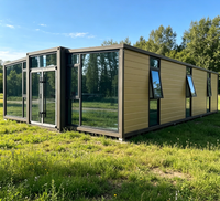 Maison conteneur écologique extensible à construction rapide de 20 et 40 pieds, Villa préfabriquée pliable de 2 à 5 chambres pour supermarché et appartement