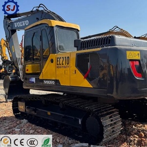 รถขุดตีนตะขาบ Volvo EC210 EC220 EC240 มือสอง ได้รับการรับรองมาตรฐาน CE ชั่วโมงการทำงานต่ำ น้ำหนัก 21 ตัน เครื่องจักรก่อสร้างสำหรับขาย - Product Image 1