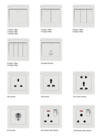 Qualité supérieure 2 gangs 1 voie 2 voies interrupteur universel PC matériel écran tactile 220v 13A Max. Décor à la maison pour hôtels Smart Life App
