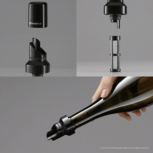 Vinaera Wine Pourer With Filter Black 701-800ml Multifunction For Red Wine Decanter - Product Image 2