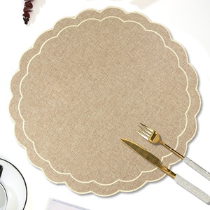 Elegante Tovaglietta in Tessuto con Ricamo Floreale Tinta Unita, Decorazione da Tavola, Sottopiatti per Hotel <span class=keywords><strong>e</strong></span> Matrimoni - Product Image 1