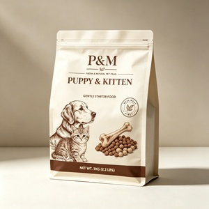 Eco Friendly Classic Custom Printed Kraft Paper Bag Spices Nuts Pet Food Biodegradable Stand <b>Pouch</b> Wholesale Bulk Food Packaging - Product Image 3