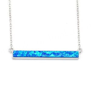 Ensemble de bijoux en argent sterling 925 pour femmes, pendentif rond en opale de feu bleue plaqué rhodium, vente en gros, pour cadeau - Product Image 5