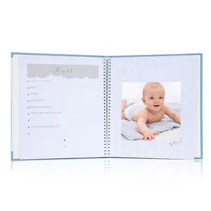 Baby Photo Book Custom Coloring Printing Sewn Binding Baby Keepsake Record Milestone First Year Memory Album Photo Journal Book For Babyy