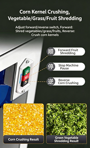 Hacheuse <span class=keywords><strong>de</strong></span> légumes à entraînement par courroie, puissance accrue, avec seau anti-blocage <span class=keywords><strong>en</strong></span> acier inoxydable, pour usage domestique, agricole et préparation d'aliments pour volailles - Product Image 5