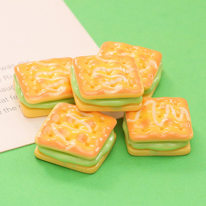 <span class=keywords><strong>Comida</strong></span> de Juguete de Simulación 3D, Tarta de Huevo en Olla Caliente, Galleta Rellena, Pan, Accesorios de Resina, Pegamento de Crema, Juguetes de Simulación - Product Image 3