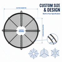 Grille de protection en acier au carbone WindRise YWF-450, conception personnalisée, pour ventilateurs à rotor externe