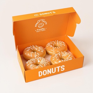 Carpeta Plegable Exclusiva con Diseño de Donuts en Relieve, Hecha con Materiales Reciclados para Empacar Productos de Panadería, Golosinas, Chicle y Sushi - Product Image 3