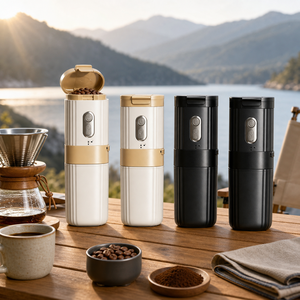 Moulin à café portable tout-en-un <span class=keywords><strong>avec</strong></span> mini-système de broyage automatique et tasse de voyage <span class=keywords><strong>isotherme</strong></span> pour une utilisation domestique et la préparation manuelle du café - Product Image 2