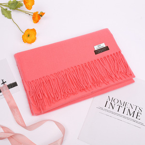 Cô Gái Của Mùa Đông Dài Dày Pashmina Rắn Màu Kỹ Thuật Số In Cashmere Khăn Khăn Choàng Tua Vuông Cho Vai Bảo Hiểm - Product Image 1