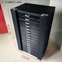 Vitrine de présentation pour lunettes en cuir PU noir à 288 emplacements, étui de rangement pour lunettes de soleil optiques pour magasin d'optique