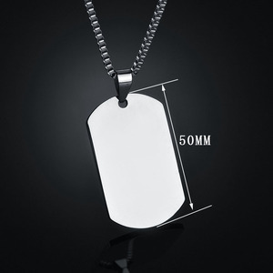 Blanc En Acier Inoxydable <span class=keywords><strong>Plaque</strong></span> Pendentif Personnalisé Personnalisé <span class=keywords><strong>Collier</strong></span> Photo Nom Graver Colliers pour Femmes Hommes Saint Valentin Cadeau - Product Image 3